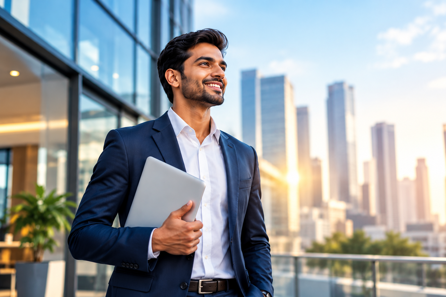 Professional businessman representing financial growth